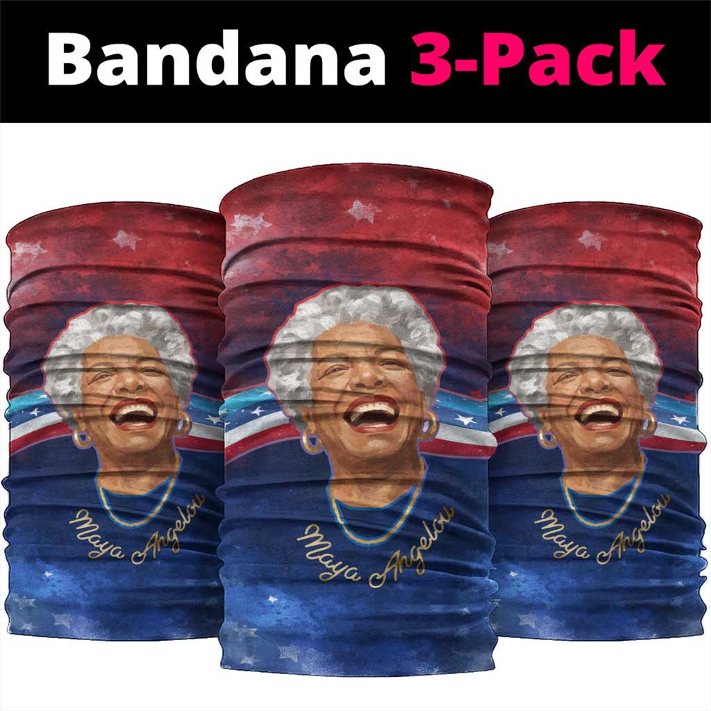 Maya Angelou Neck Gaiter Inspirational Life Mission Quote Celebration of Joy Passion and Compassion - African Pride