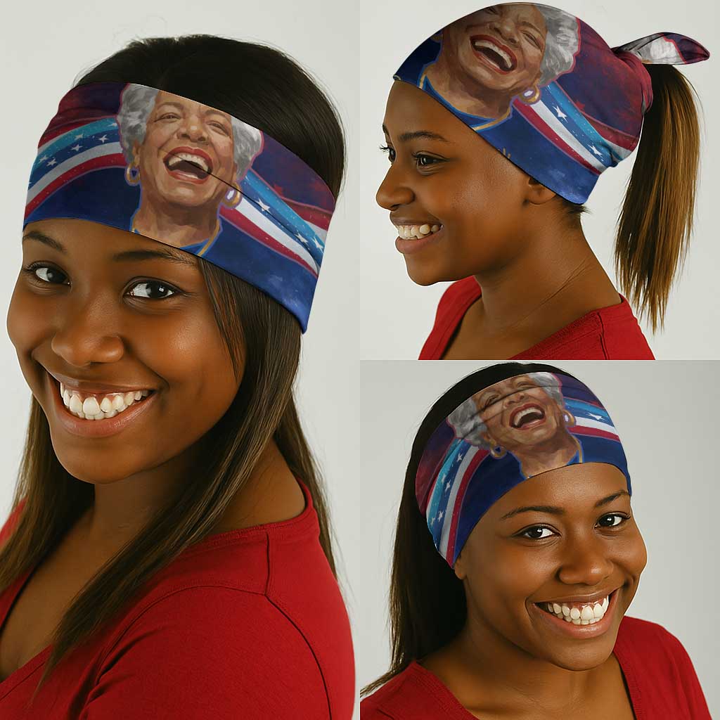 Maya Angelou Neck Gaiter Inspirational Life Mission Quote Celebration of Joy Passion and Compassion - African Pride