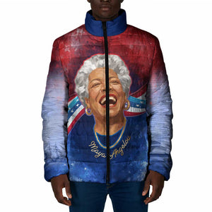 Maya Angelou Padded Jacket Inspirational Life Mission Quote Celebration of Joy Passion and Compassion - African Pride