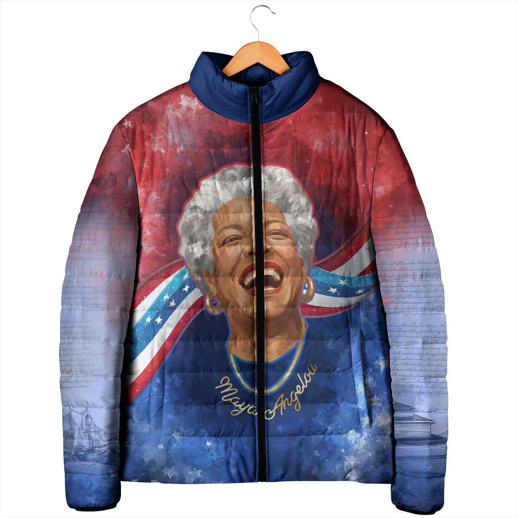Maya Angelou Padded Jacket Inspirational Life Mission Quote Celebration of Joy Passion and Compassion - African Pride