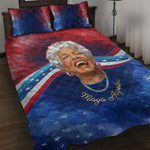 Maya Angelou Quilt Bed Set Inspirational Life Mission Quote Celebration of Joy Passion and Compassion - African Pride
