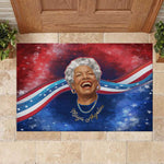 Maya Angelou Rubber Doormat Inspirational Life Mission Quote Celebration of Joy Passion and Compassion - African Pride