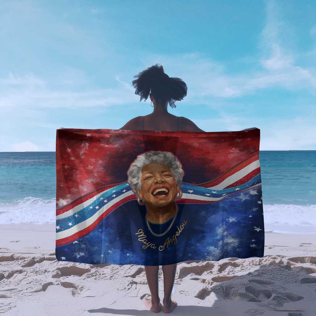 Maya Angelou Sarong Inspirational Life Mission Quote Celebration of Joy Passion and Compassion - African Pride