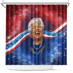 Maya Angelou Shower Curtain Inspirational Life Mission Quote Celebration of Joy Passion and Compassion - African Pride
