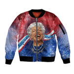 Maya Angelou Sleeve Zip Bomber Jacket Inspirational Life Mission Quote Celebration of Joy Passion and Compassion - African Pride