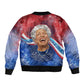 Maya Angelou Sleeve Zip Bomber Jacket Inspirational Life Mission Quote Celebration of Joy Passion and Compassion - African Pride