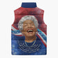 Maya Angelou Sleeveless Puffer Jacket Inspirational Life Mission Quote Celebration of Joy Passion and Compassion - African Pride