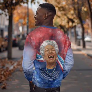Maya Angelou Sweatshirt Inspirational Life Mission Quote Celebration of Joy Passion and Compassion - African Pride