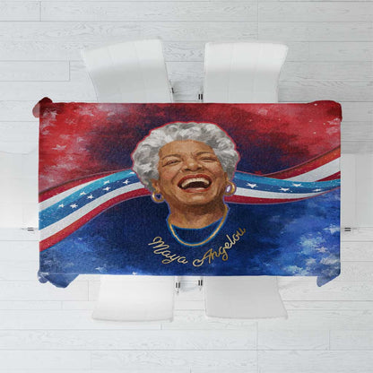 Maya Angelou Tablecloth Inspirational Life Mission Quote Celebration of Joy Passion and Compassion - African Pride