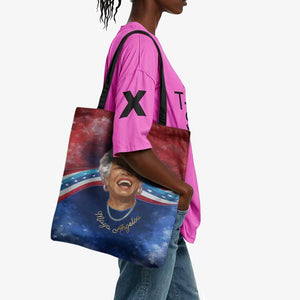 Maya Angelou Tote Bag Inspirational Life Mission Quote Celebration of Joy Passion and Compassion - African Pride