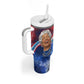 Maya Angelou Tumbler With Handle Inspirational Life Mission Quote Celebration of Joy Passion and Compassion - African Pride