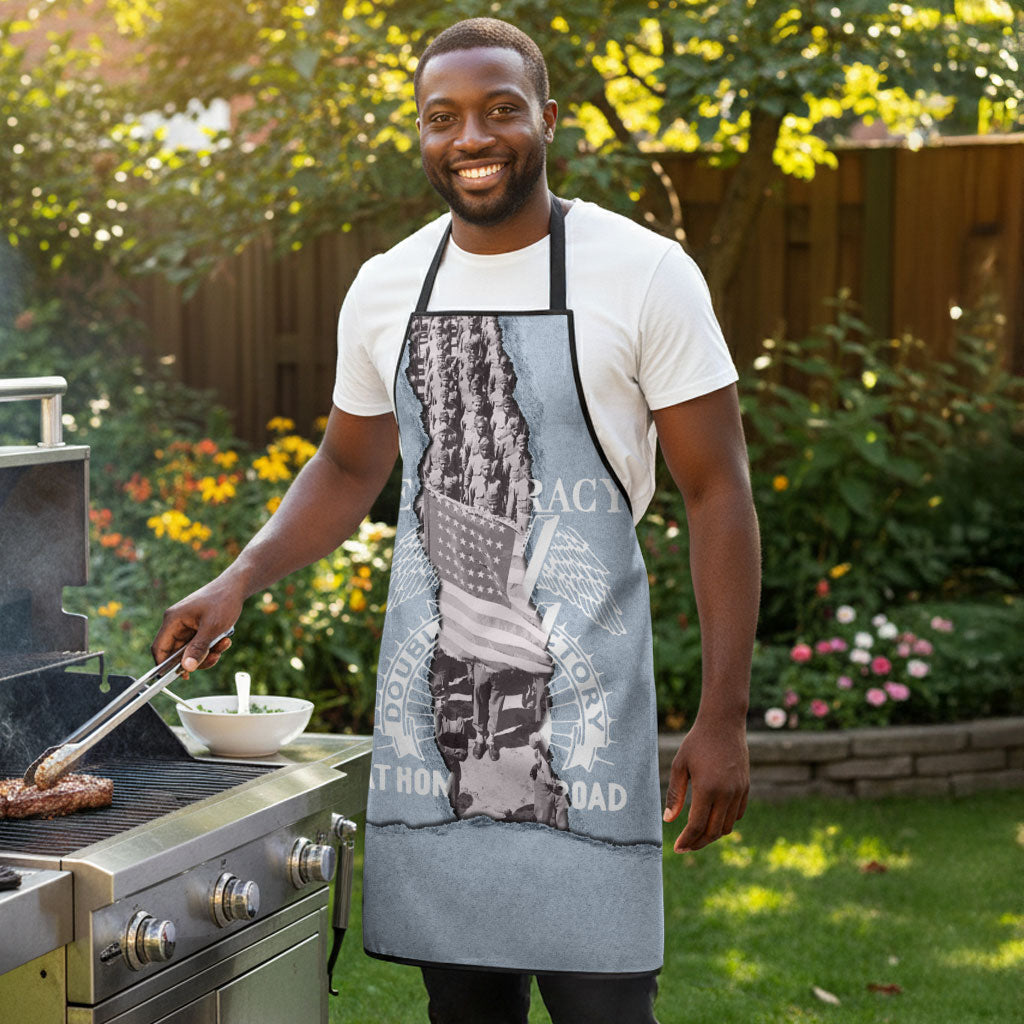 Double V Campaign American Democracy Apron Military Buffalo Soldiers ...