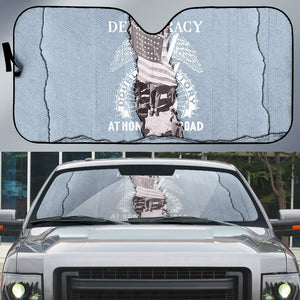 Double V Campaign American Democracy Auto Sun Shade Military Buffalo Soldiers World War II Heritage Art