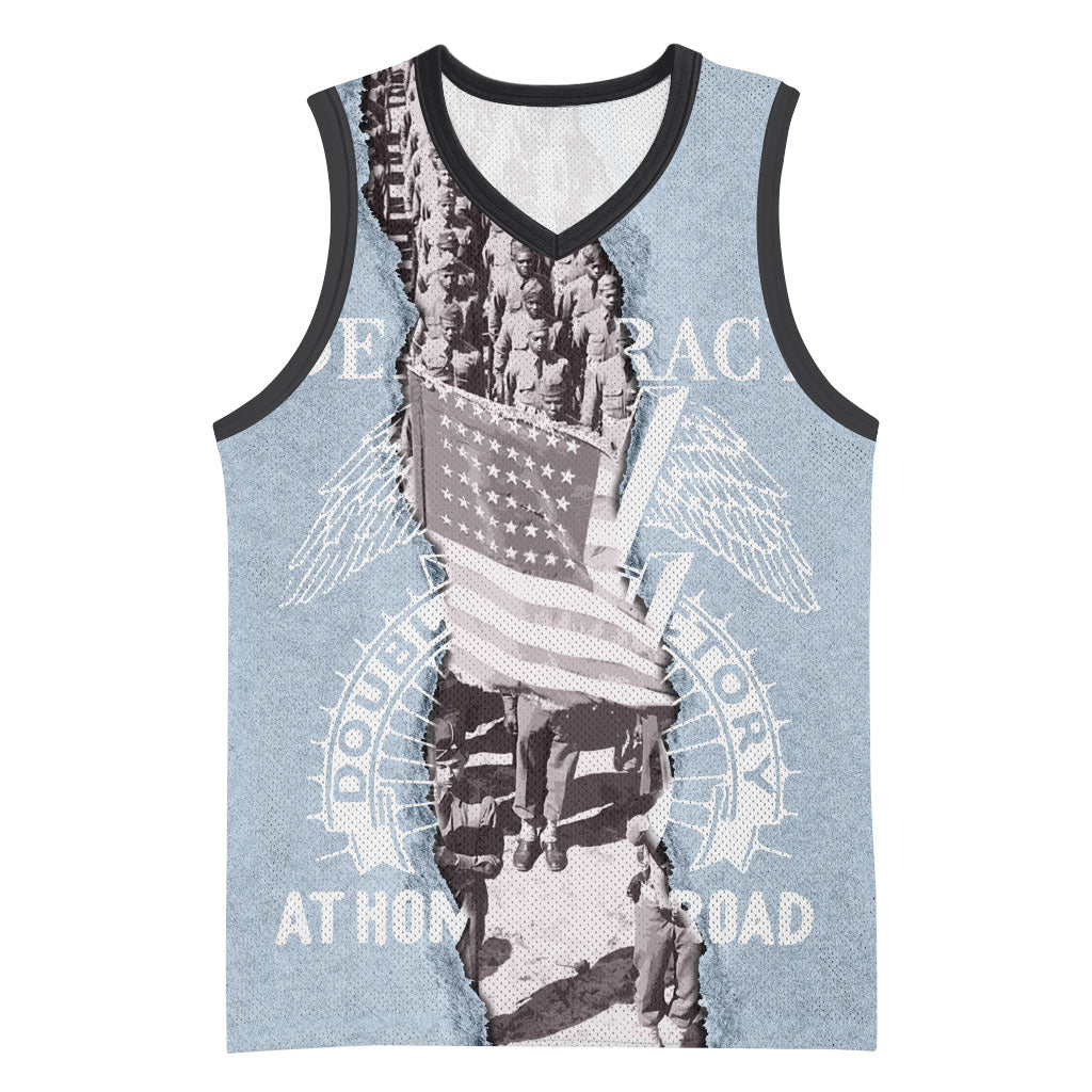 Double V Campaign American Democracy Basketball Jersey Military Buffalo Soldiers World War II Heritage Art