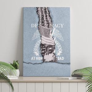 Double V Campaign American Democracy Canvas Wall Art Military Buffalo Soldiers World War II Heritage Art