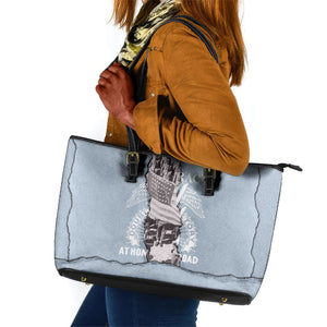 Double V Campaign American Democracy Leather Tote Bag Military Buffalo Soldiers World War II Heritage Art