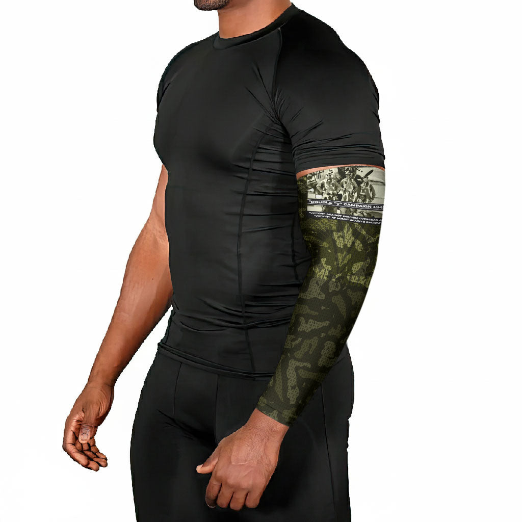 Double V Campaign American History 1942 Arm Sleeves Military Camouflage Tuskegee Airmen World War II