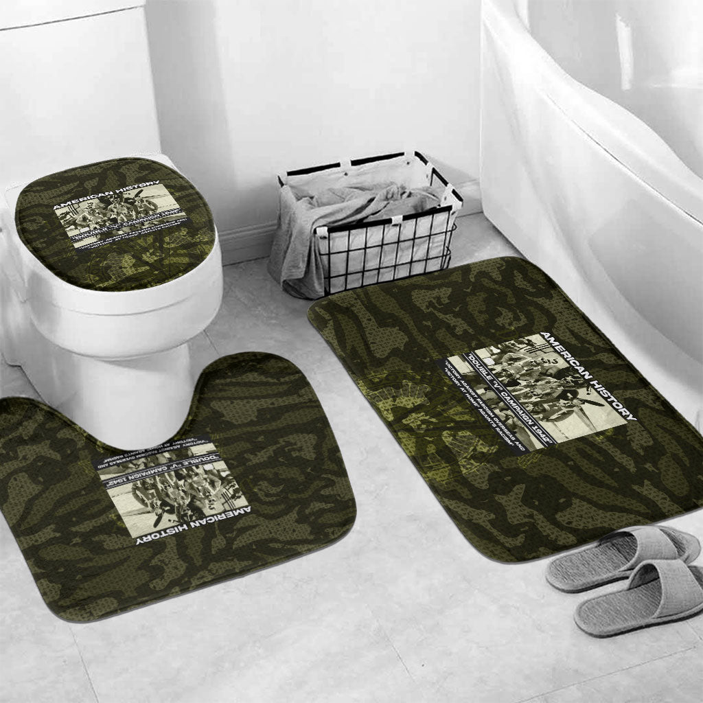 Double V Campaign American History 1942 Bathroom Set Military Camouflage Tuskegee Airmen World War II