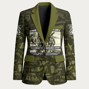 Double V Campaign American History 1942 Blazer Military Camouflage Tuskegee Airmen World War II