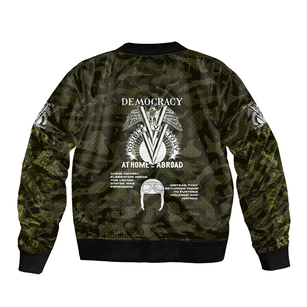 Double V Campaign American History 1942 Bomber Jacket Military Camouflage Tuskegee Airmen World War II