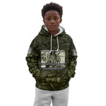 Double V Campaign American History 1942 Kid Hoodie Military Camouflage Tuskegee Airmen World War II