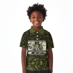 Double V Campaign American History 1942 Kid Polo Shirt Military Camouflage Tuskegee Airmen World War II