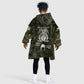 Double V Campaign American History 1942 Kid Wearable Blanket Hoodie Military Camouflage Tuskegee Airmen World War II
