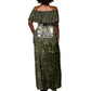 Double V Campaign American History 1942 Off Shoulder Maxi Dress Military Camouflage Tuskegee Airmen World War II