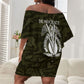 Double V Campaign American History 1942 Off Shoulder Short Dress Military Camouflage Tuskegee Airmen World War II