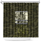 Double V Campaign American History 1942 Shower Curtain Military Camouflage Tuskegee Airmen World War II