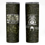 Double V Campaign American History 1942 Skinny Tumbler Military Camouflage Tuskegee Airmen World War II