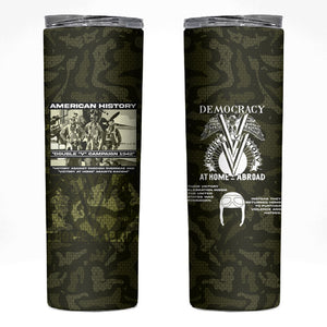 Double V Campaign American History 1942 Skinny Tumbler Military Camouflage Tuskegee Airmen World War II