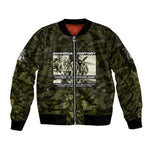 Double V Campaign American History 1942 Sleeve Zip Bomber Jacket Military Camouflage Tuskegee Airmen World War II