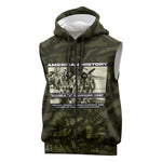 Double V Campaign American History 1942 Sleeveless Zip Hoodie Military Camouflage Tuskegee Airmen World War II