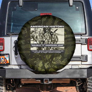 Double V Campaign American History 1942 Spare Tire Cover Military Camouflage Tuskegee Airmen World War II