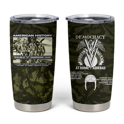 Double V Campaign American History 1942 Tumbler Cup Military Camouflage Tuskegee Airmen World War II