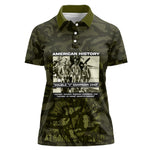 Double V Campaign American History 1942 Women Polo Shirt Military Camouflage Tuskegee Airmen World War II