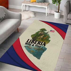 Liberia Wildlife Area Rug African Safari and Ocean Marine Life - African Pride