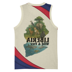 Liberia Wildlife Basketball Jersey African Safari and Ocean Marine Life - African Pride