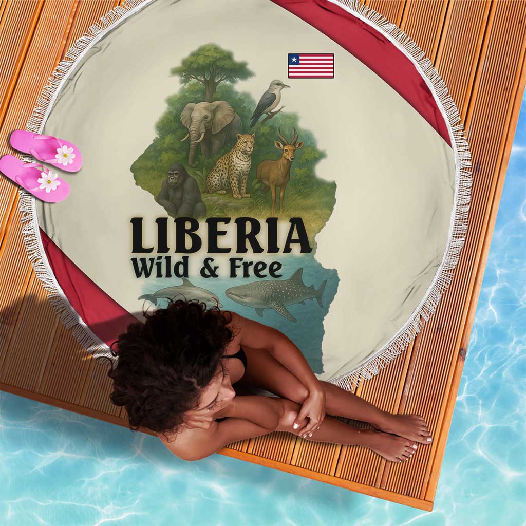 Liberia Wildlife Beach Blanket African Safari and Ocean Marine Life - African Pride