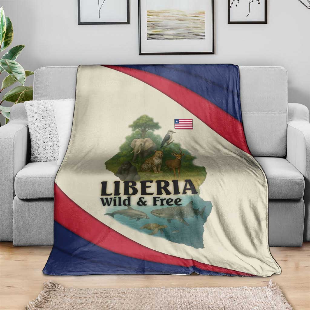Liberia Wildlife Blanket African Safari and Ocean Marine Life - African Pride