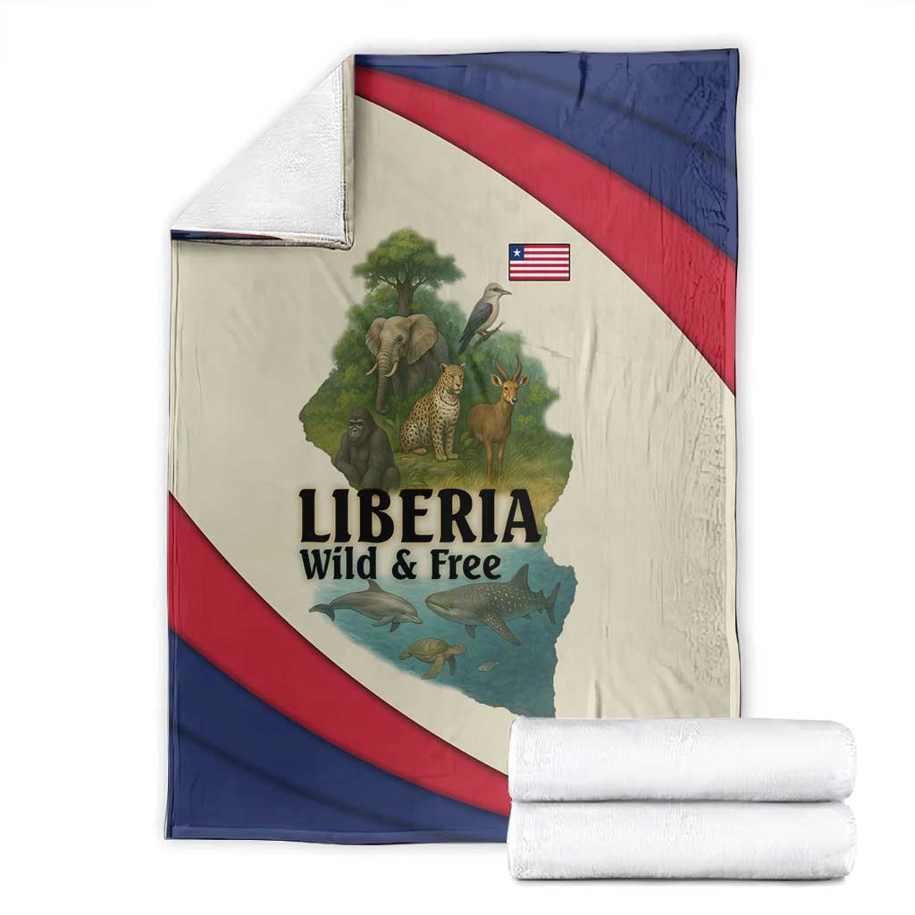 Liberia Wildlife Blanket African Safari and Ocean Marine Life - African Pride