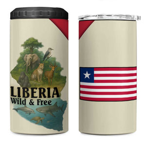 Liberia Wildlife 4 in 1 Can Cooler Tumbler African Safari and Ocean Marine Life - African Pride