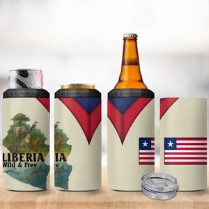 Liberia Wildlife 4 in 1 Can Cooler Tumbler African Safari and Ocean Marine Life - African Pride