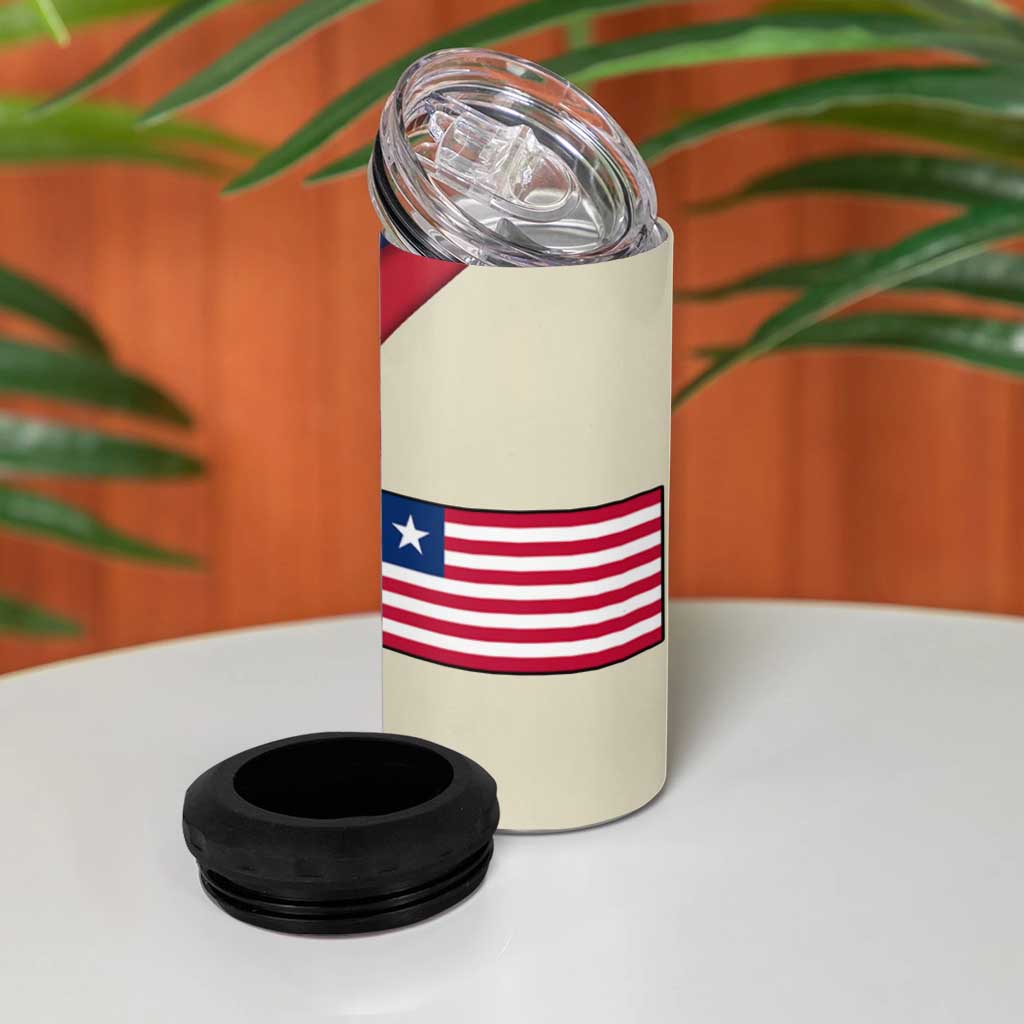Liberia Wildlife 4 in 1 Can Cooler Tumbler African Safari and Ocean Marine Life - African Pride