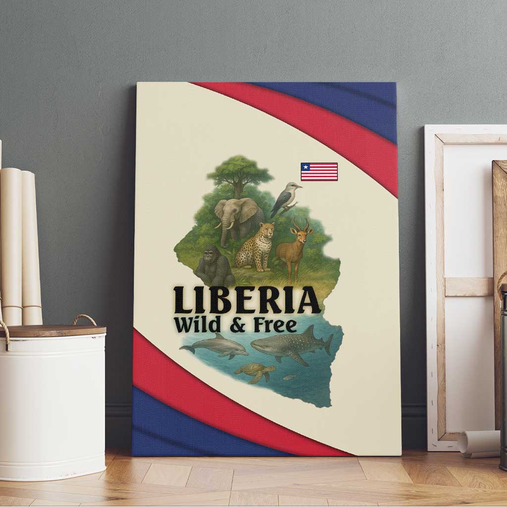 Liberia Wildlife Canvas Wall Art African Safari and Ocean Marine Life - African Pride