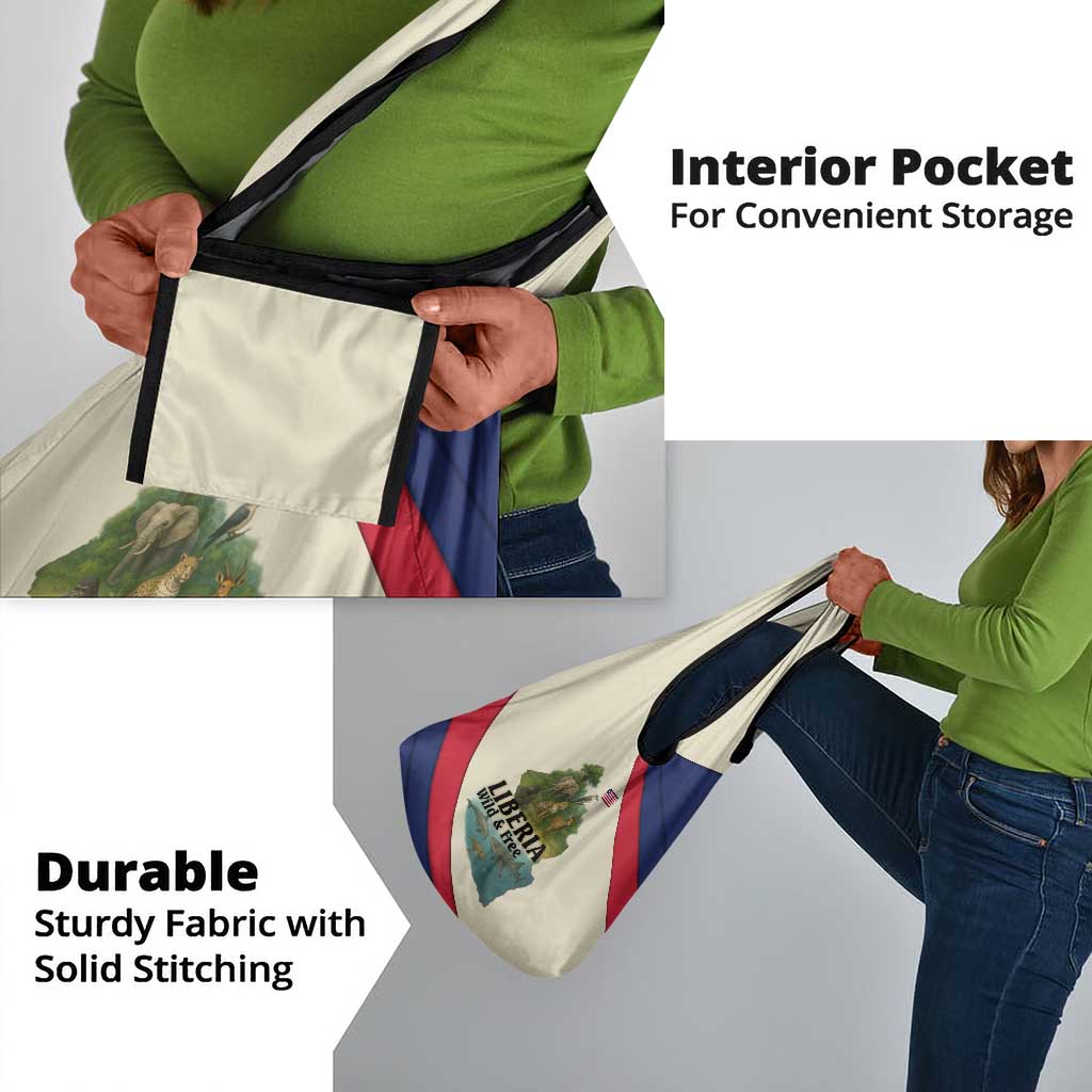 Liberia Wildlife Grocery Bag African Safari and Ocean Marine Life - African Pride