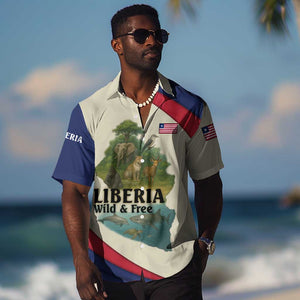 Liberia Wildlife Hawaiian Shirt African Safari and Ocean Marine Life - African Pride