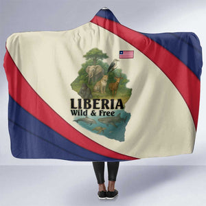 Liberia Wildlife Hooded Blanket African Safari and Ocean Marine Life - African Pride