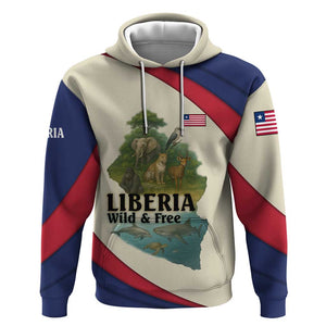 Liberia Wildlife Hoodie African Safari and Ocean Marine Life - African Pride